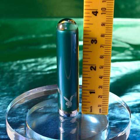 Evolved Playboy Pleasure Emerald Bullet Vibrator with Glass Tip - Waterproof Vibrators