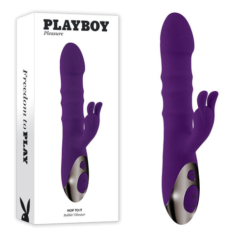 Evolved Playboy Pleasure Hop To It 10 Functions Rabbit Vibrator Moving Rings - Rabbit Vibrators