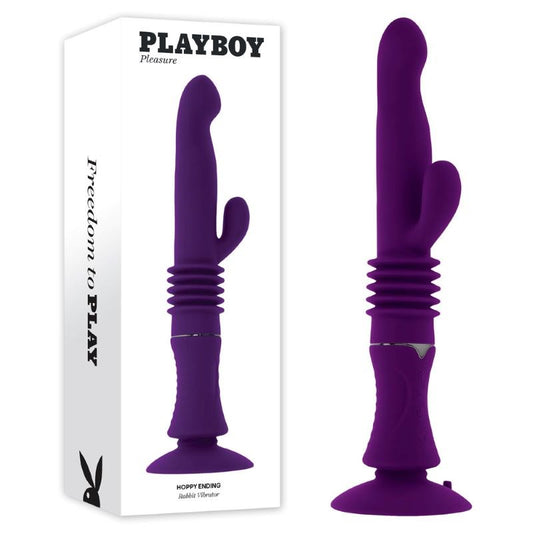 Evolved Playboy Pleasure Hoppy Ending Thrusting Rabbit Vibrator - - Rabbit Vibrators