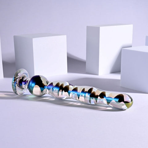 Evolved Playboy Pleasure Jewels Wand Glass Dildo 3 Graduated Beads - Non-Realistic Dildos