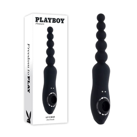 Playboy Pleasure LET IT BEAD Dual Ended Suction Vibrator - Anal Beads and Balls