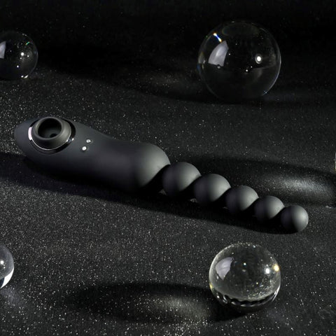 Playboy Pleasure LET IT BEAD Dual Ended Suction Vibrator - Anal Beads and Balls