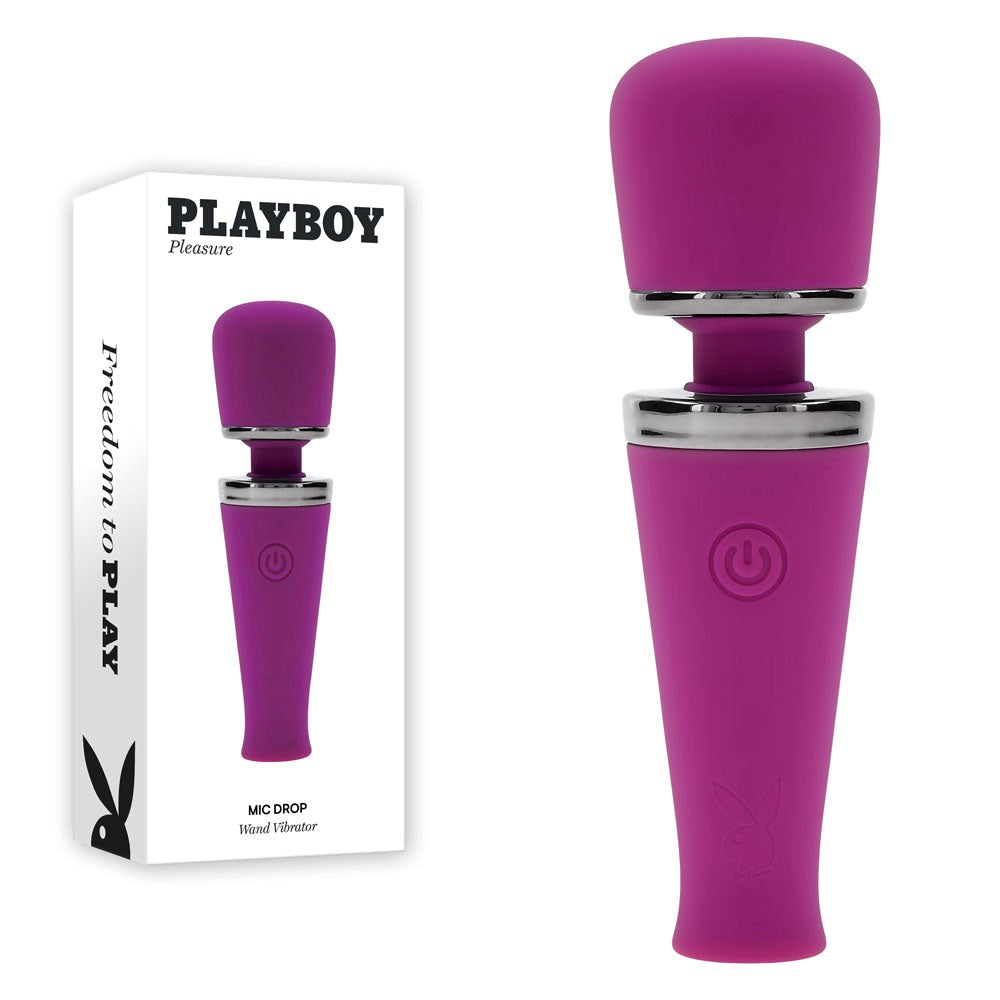 Playboy Pleasure Mic Drop Mini Body Wand Vibrator - - Mini & Slim Vibrators