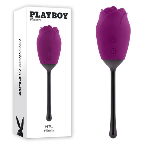 Evolved Playboy Pleasure Petal Silicone Clitoral Massager with Dual Motors - Clit Ticklers and Pulsators