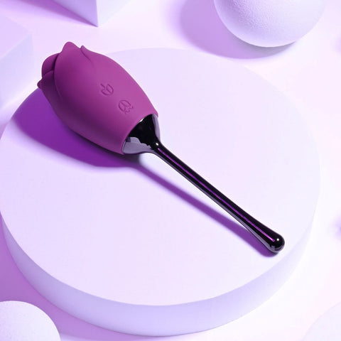 Evolved Playboy Pleasure Petal Silicone Clitoral Massager with Dual Motors - Clit Ticklers and Pulsators