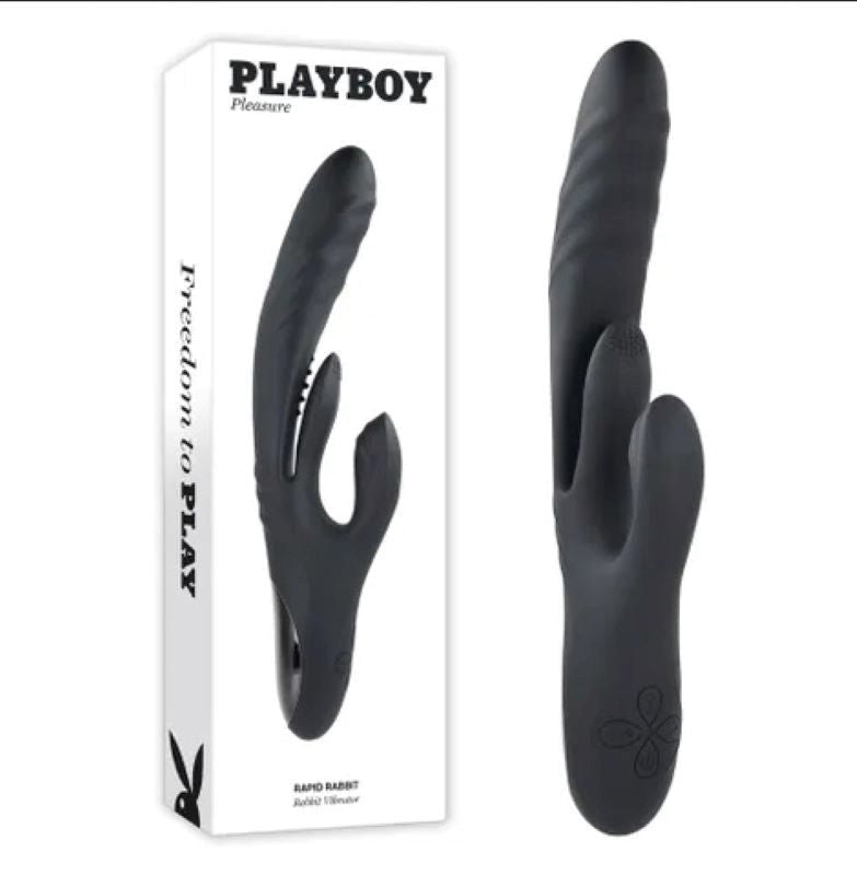 Playboy Pleasure Rapid Rabbit Silicone Vibrator - - Rabbit Vibrators
