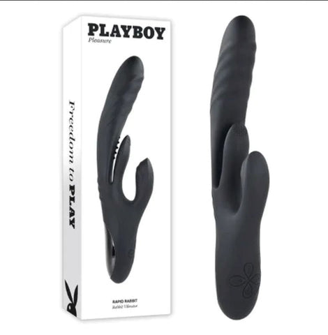 Evolved Playboy Pleasure Rapid Rabbit Silicone Vibrator Triple Action - Rabbit Vibrators