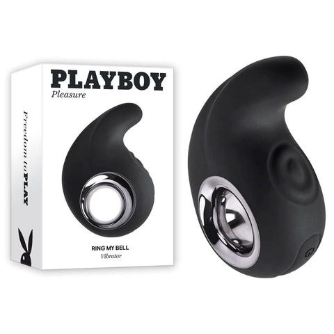 Evolved Playboy Pleasure RING MY BELL Tapping Clitoral Vibrator Chrome Ring - Clit Ticklers and Pulsators