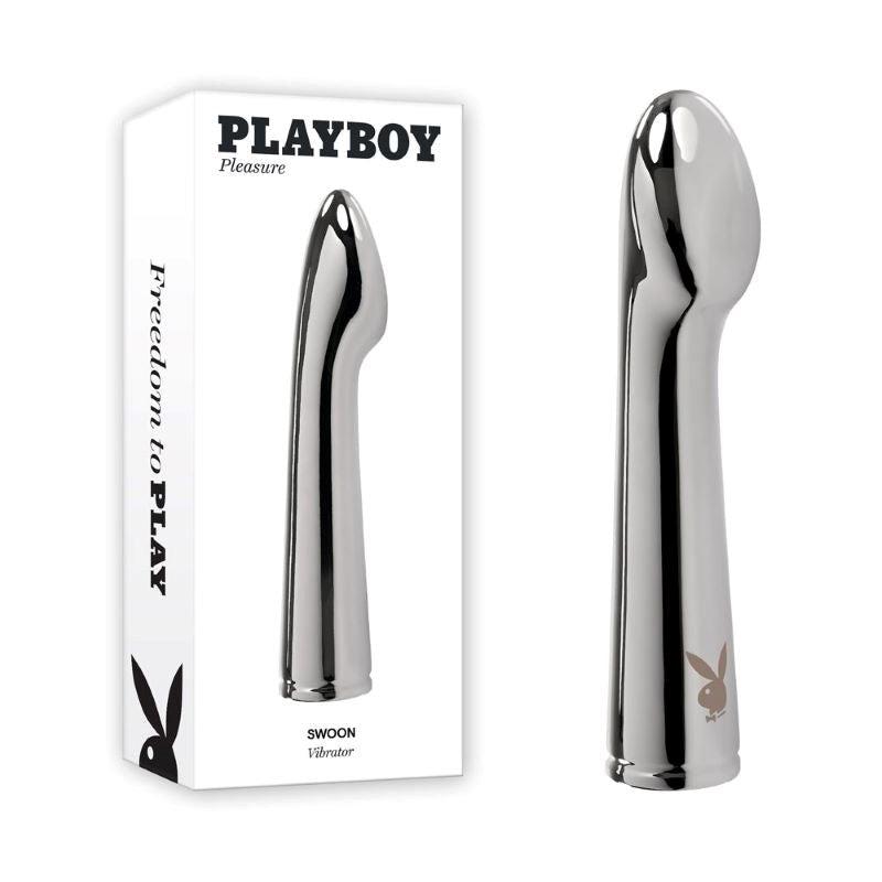 Evolved Playboy Pleasure Swoon 9 Functions Metal Vibrator Premium Aluminum - - Metal Vibrators