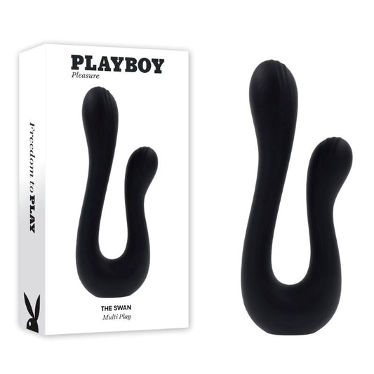 Evolved Playboy Pleasure The Swan Multi Play Adult Vibrator Dual Shaft - - G-Spot Vibrators