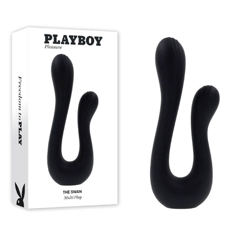 Evolved Playboy Pleasure The Swan Multi Play Adult Vibrator Dual Shaft - G-Spot Vibrators