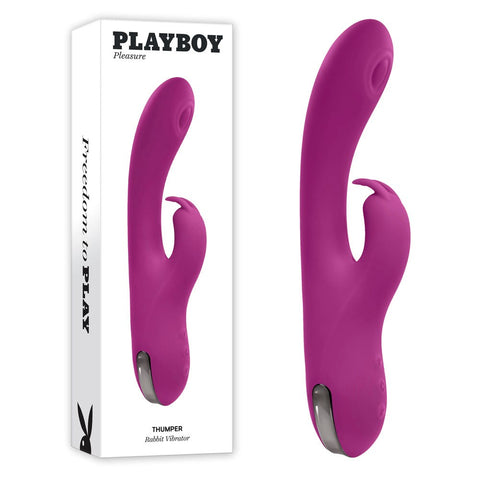 Evolved Playboy Pleasure Thumper Multi Functions Rabbit Vibrator G Spot Tapping - Rabbit Vibrators