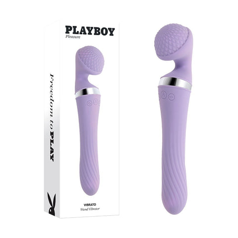 Evolved Playboy Pleasure Vibrato Body Wand Massager Dual Ended Vibrator - Personal Massagers
