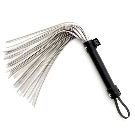 Love Honey Please Sir Flogger with 48 Metallic Silver Tails - Whips And Crops