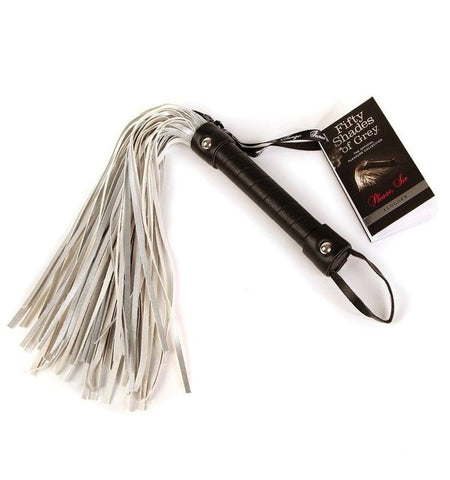 Love Honey Please Sir Flogger with 48 Metallic Silver Tails - Whips And Crops