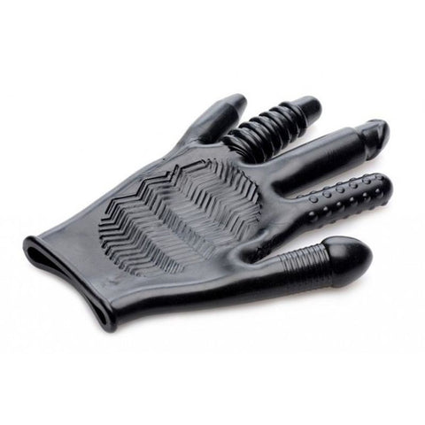 BDStyle Pleasure Poker Textured Glove with Varied Finger Textures - Masturbators and Strokers