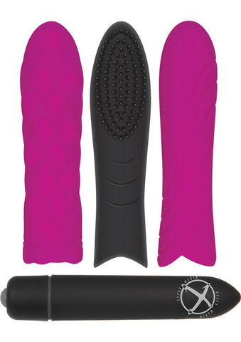 Evolved Pleasure Sleeve Trio with Bullet Vibrator for Customizable Pleasure - Bullet Vibrators
