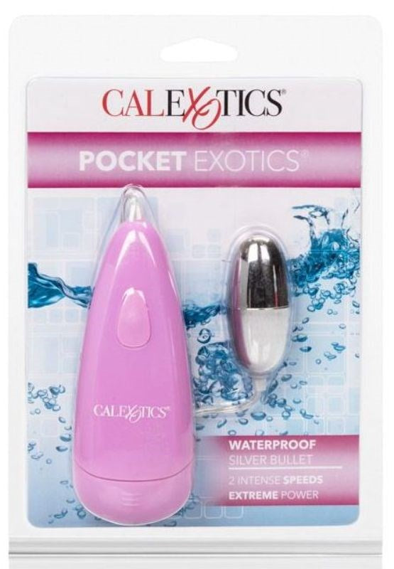 California Exotics Pocket Exotics Waterproof Silver Bullet Vibrator - - Personal Massagers