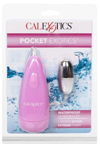 California Exotics Pocket Exotics Waterproof Silver Bullet Vibrator - Personal Massagers
