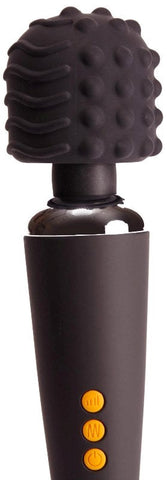 Pornhub Sextoys Pornhub Climax Rechargable Wand Set Black with 3 Attachments - Waterproof Vibrators