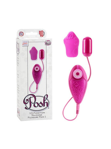California Exotics Posh 10 Function Silicone Pleasure Pack 1 Vibrator - Love Eggs and Kegel Exercisers