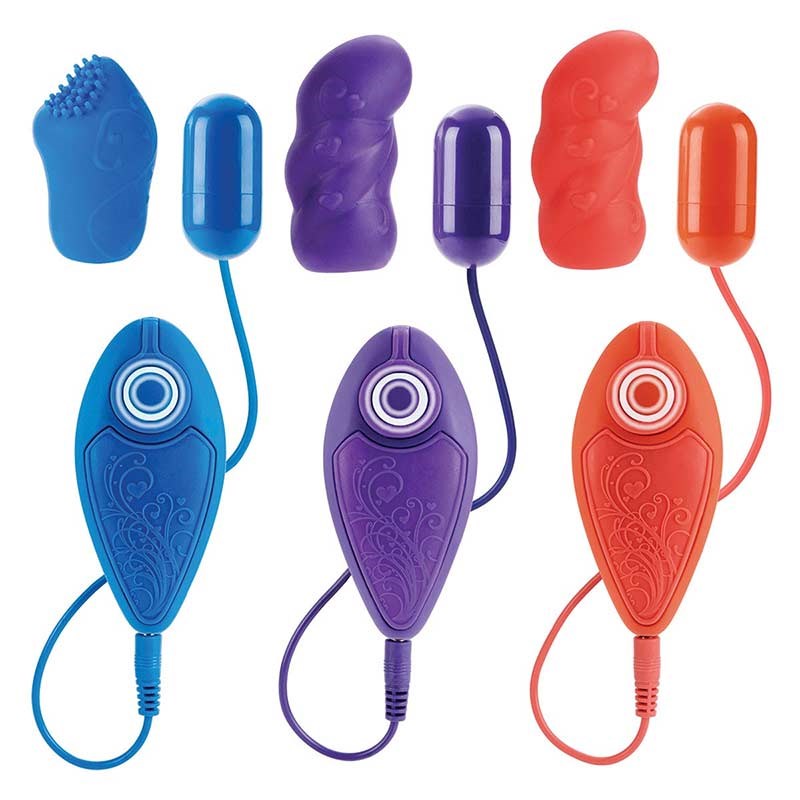 California Exotics Posh 10 Function Silicone Pleasure Vibrator Pack 4 - - Silicone Vibrators