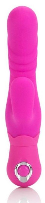 California Exotics Posh Silicone Thumper G Pink Curved G Spot Vibrator - - Rabbit Vibrators