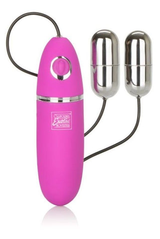 California Exotics Power Play Dual Silver Remote Control Bullet Vibrator - Bullet Vibrators