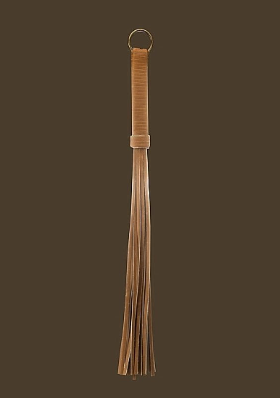 Premium Bonded Leather Whip Brown Grip. Slide. Repeat. - - Whips And Crops