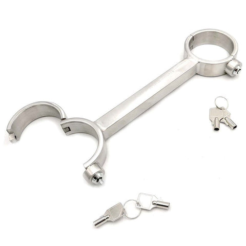 BDStyle Press Key Steel Wrist Spreader Body Safe CRings with Locking Key - Spreaders and Hangers