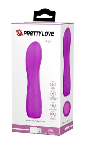 Baile Pretty Love Adam Luxury Silicone Vibrator 12 Modes Ergonomic Design - Waterproof Vibrators