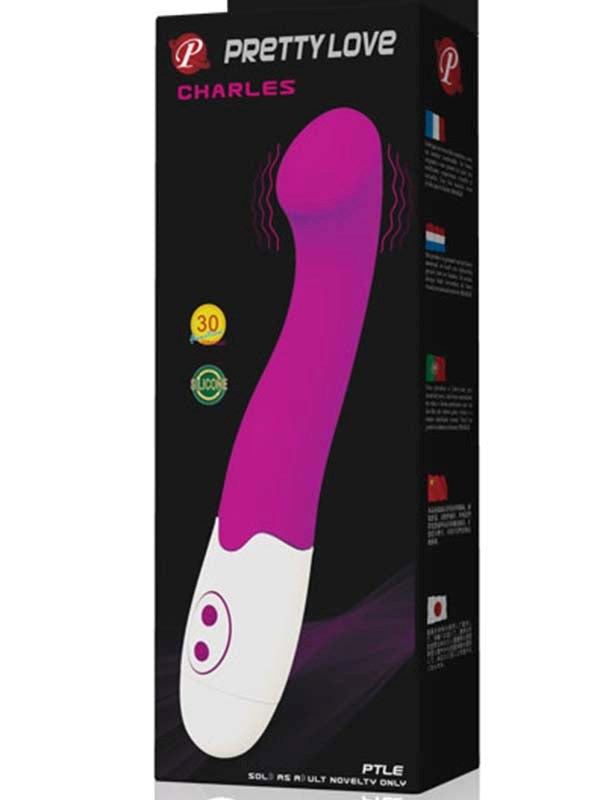 Baile Pretty Love Charles Curved Vibrator with 30 Vibration Patterns - - G-Spot Vibrators