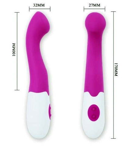 Baile Pretty Love Charles Curved Vibrator with 30 Vibration Patterns - G-Spot Vibrators