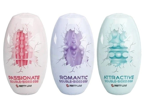 Baile Pretty Love Double Sided Egg Stroker Dual Texture Male Masturbator - Masturbators and Strokers