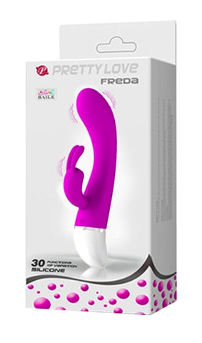 Baile Pretty Love Freda Rabbit Vibrator Dual Stimulation Pink - Rabbit Vibrators