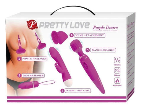 Baile Pretty Love Purple Desire 5 piece Kit Complete Collection - Breast and Nipple Toys
