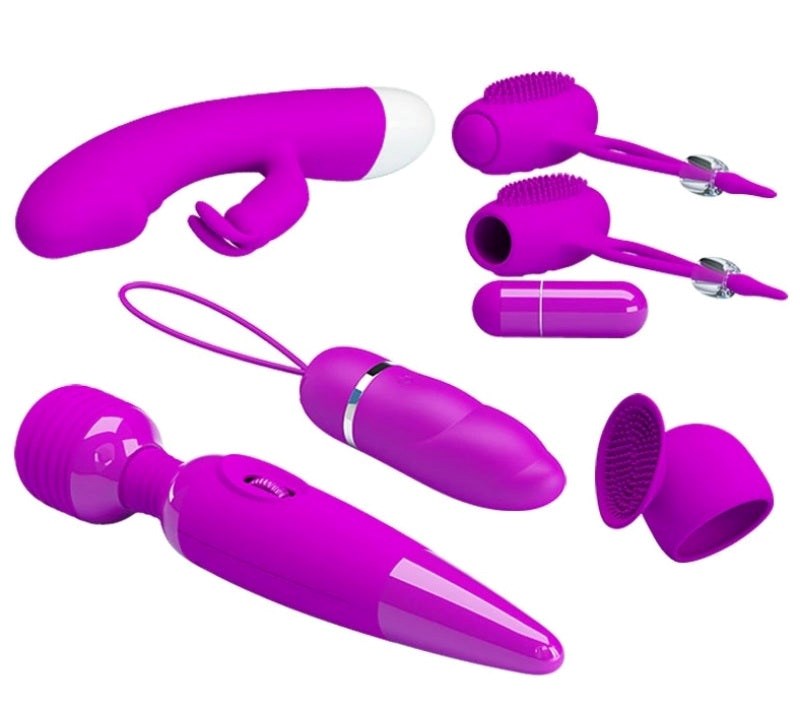 Baile Pretty Love Purple Desire 5 piece Kit Complete Collection - - Breast and Nipple Toys