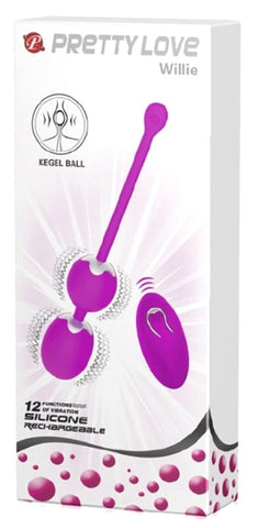 Baile Pretty Love Willie Bullet Vibrator with 10 Vibration Patterns - Remote Control Vibrators