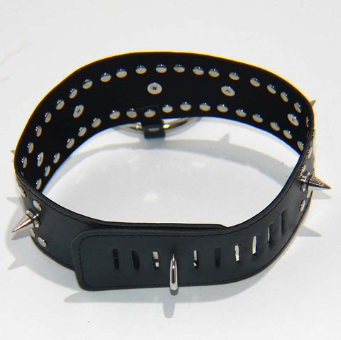 BDStyle Punk Vegan Spiked Collar Heavy Vegan Punk BDSM Collar with Spikes - Collars and Leads