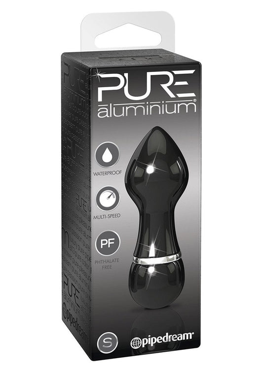 Pipedream Products Pure Aluminium Black Bullet Vibrator Small - - Bullet Vibrators