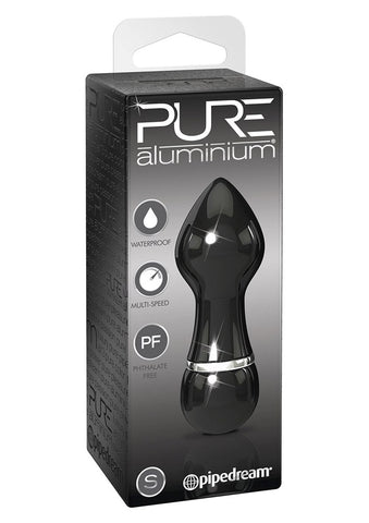 Pipedream Products Pure Aluminium Black Bullet Vibrator Small - Bullet Vibrators