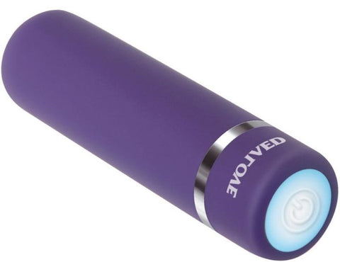 Evolved Purple Passion Rechargeable Bullet Vibrator with 7 Vibration Patterns - Bullet Vibrators