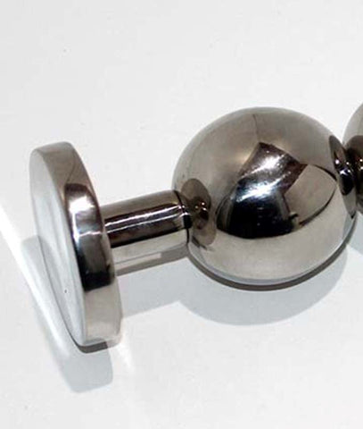 Hells Couture Pyramid Anal Joystick Steel Stimulator Graduated Ball Design - Anal Beads and Balls