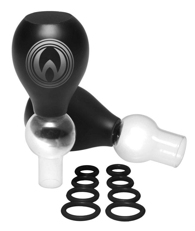 XR Brands Pyramids Nipple Amplifier Bulbs with O Rings Suction System - - Breast and Nipple Toys