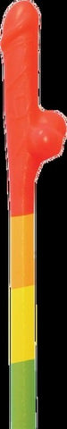 Hott Products Rainbow Pecker Straws (10 Pack) Party Drinking Straws - Bachelorette and Bucks