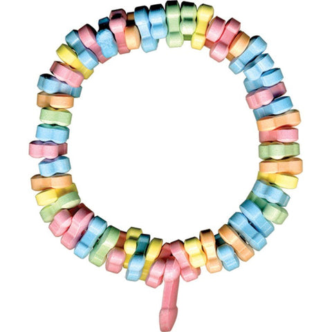 Hott Products Rainbow Penis Candy Necklace Cock Ring with Vibration - Bachelorette and Bucks