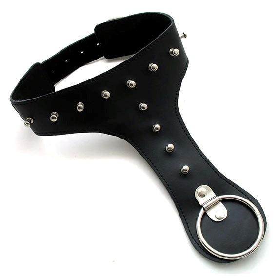 BDStyle RavishMe Bondage Collar Spiked with Adjustable O Ring Design - Collars and Leads
