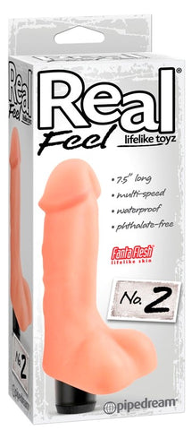 Pipedream Real Feel Lifelike Toyz Vibrating Cock No 2 Flesh Realistic Vibrator - Realistic Dildos