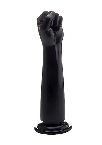 Shots Toys RealRock 12.8 inch Realistic Fist Black Dildo with Suction Cup - Realistic Dildos