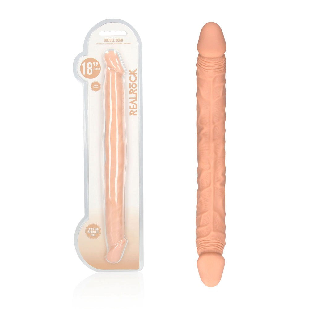Shots Toys Realrocks 46cm Dual Delight Double Dildo for Couples Play - - Realistic Dildos
